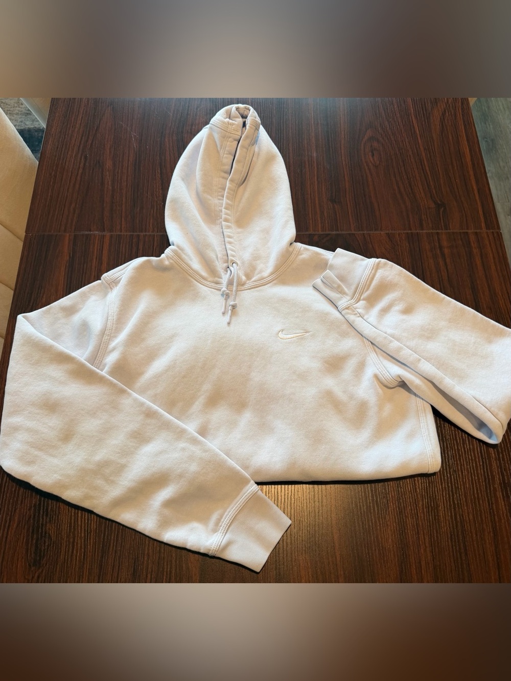 Nike Men’s Small Swoosh Pullover Hoodie Light Ice Blue Size M